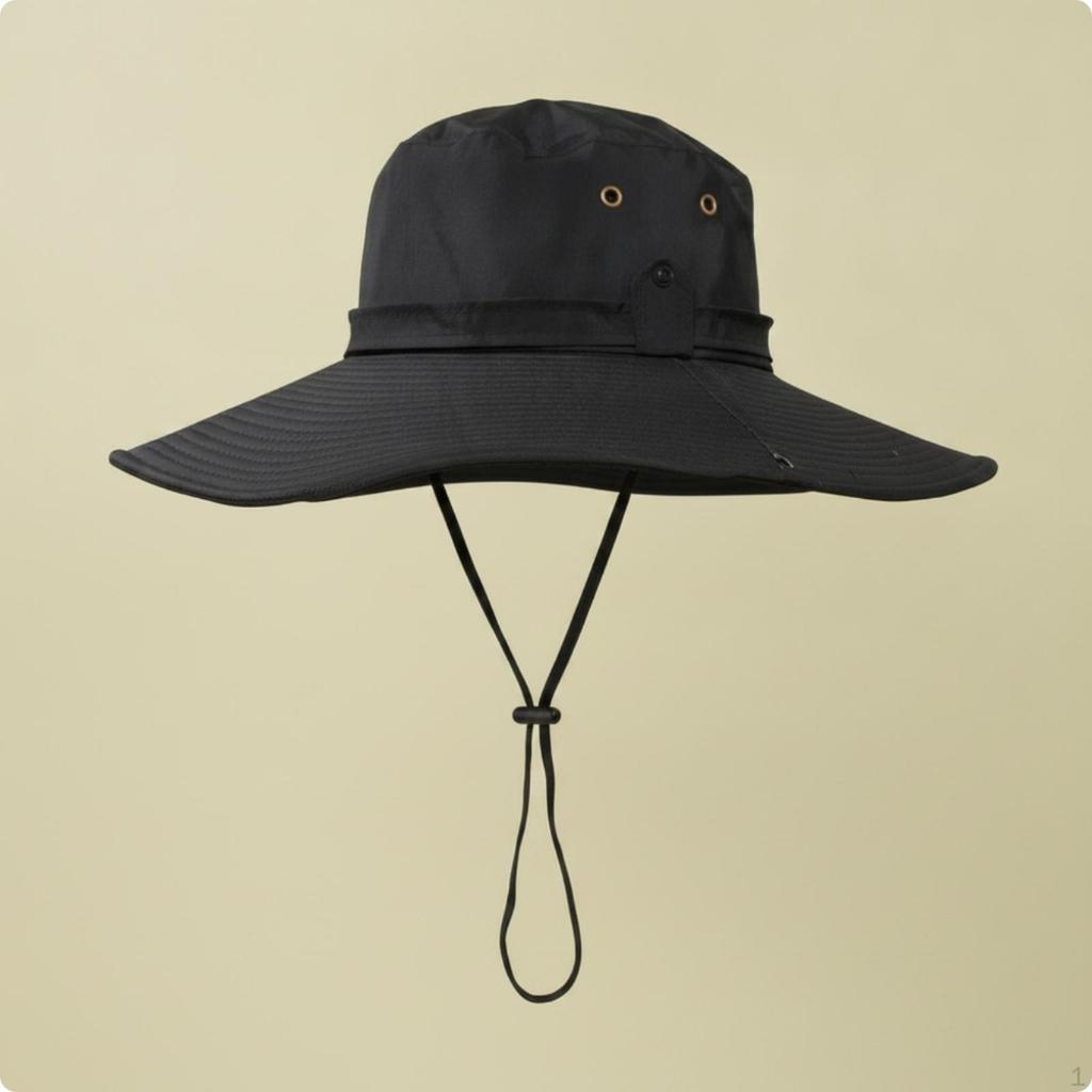 WideWideBrimmed Sun Hat Protection with Chin Strap Adjustable for Journeyers, Anglers,