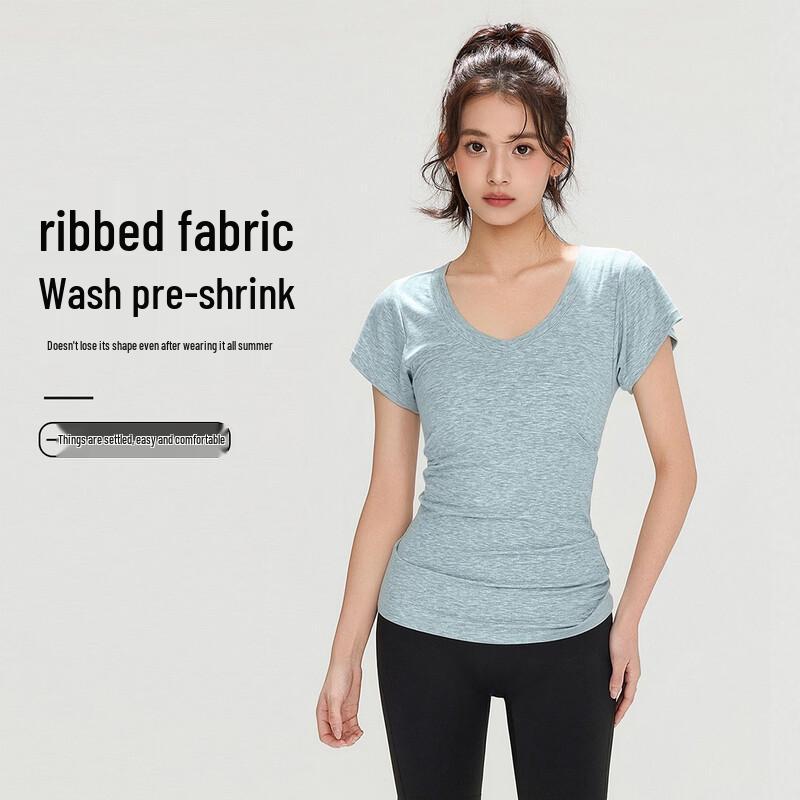 Youyou Women s V-neck Sports T-shirt M