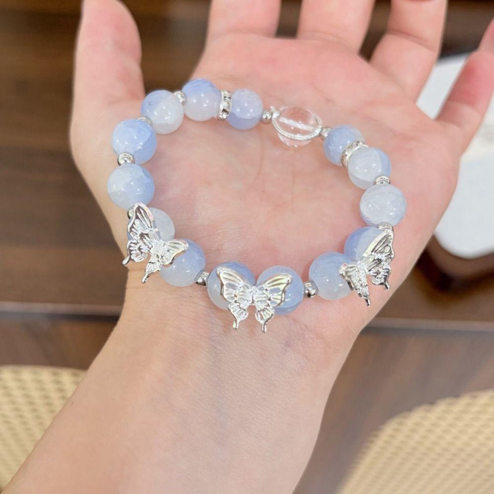 Crystal Beads Beaded Bracelet Fantasy Blue Tassel Bracelet New Star Chain Bracelet Jewelry Gifts