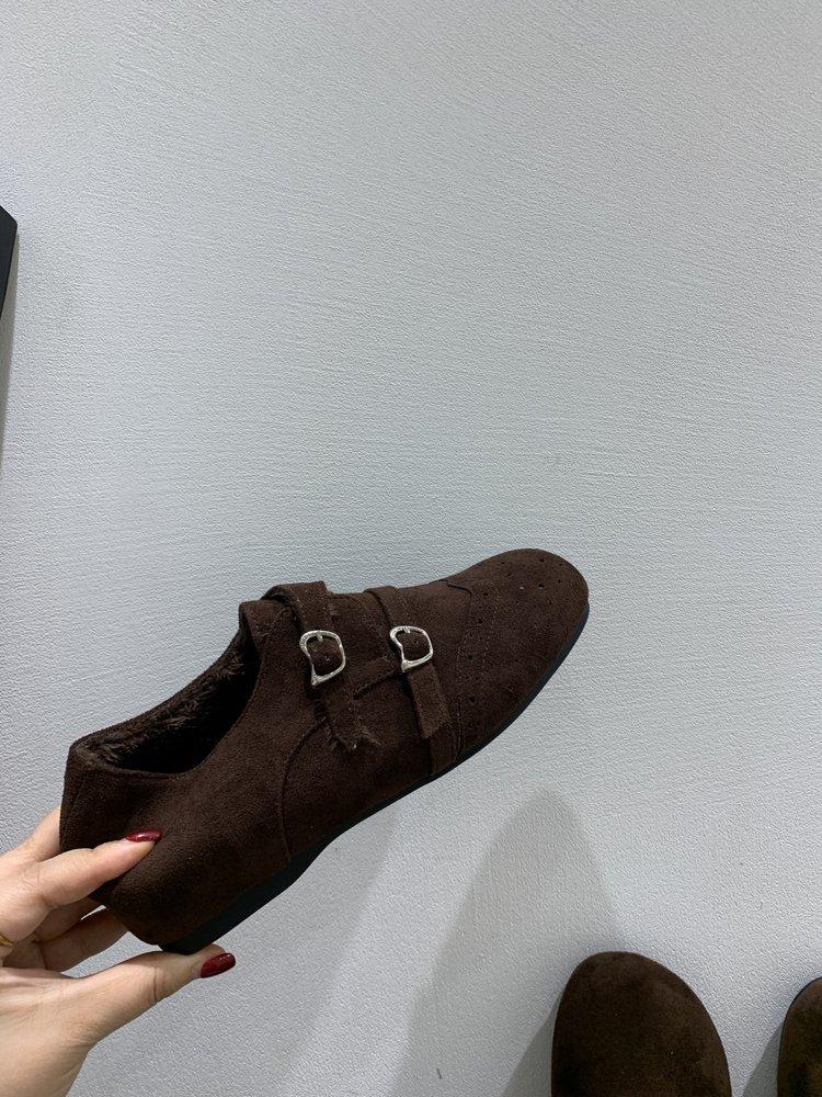 Inner Height Increase and Fleece Retro Square Head Single Shoes Platform Loafers Women's British Style Small Leather Shoes