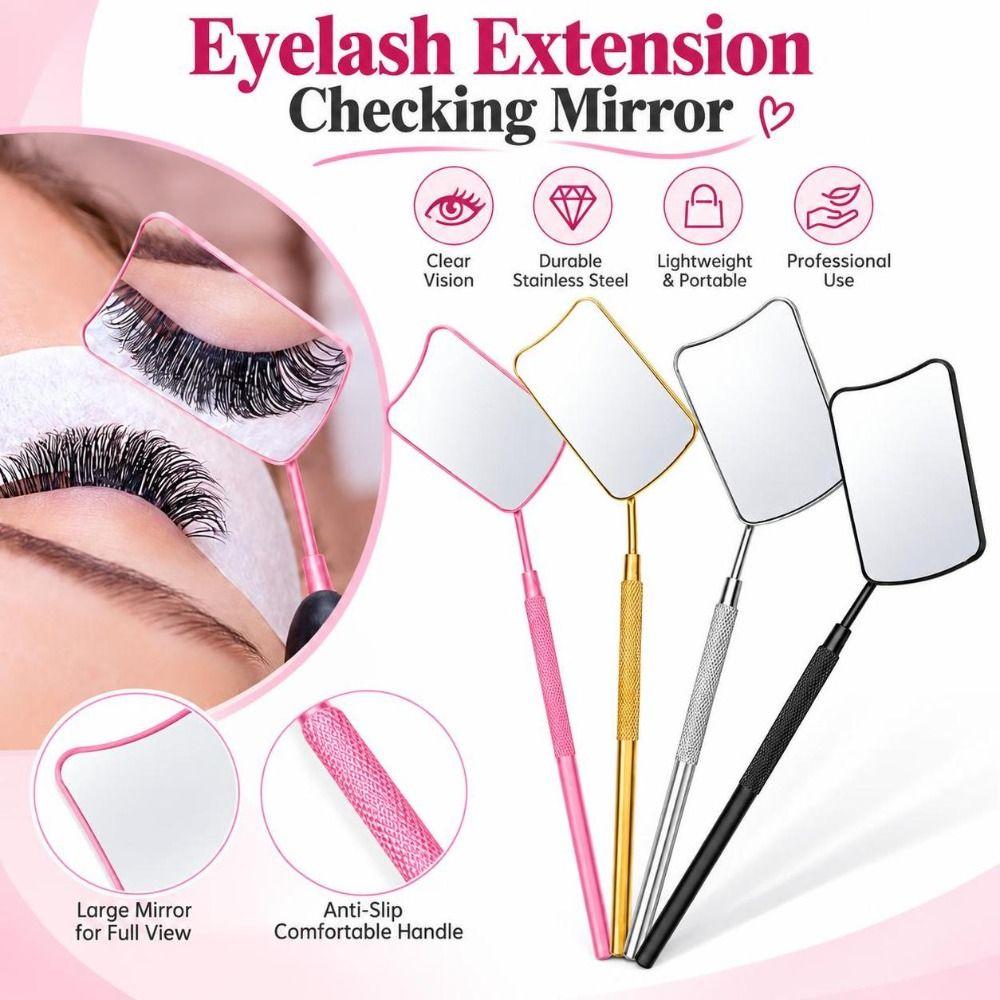 Fan Shaped Lash Lifting Mirror Hand Held Makeup Mirror Beauty Tools
