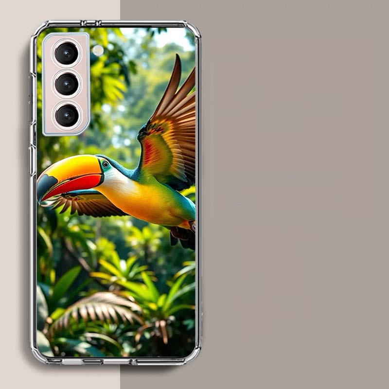 

Чехол для телефона Тукан-клёв для Samsung Galaxy S25 Edge S24 S23 FE S21 S20 S10 Plus S22 S26 Ultra Прозрачный чехол TPU Capa S Samsung S21 Plus
