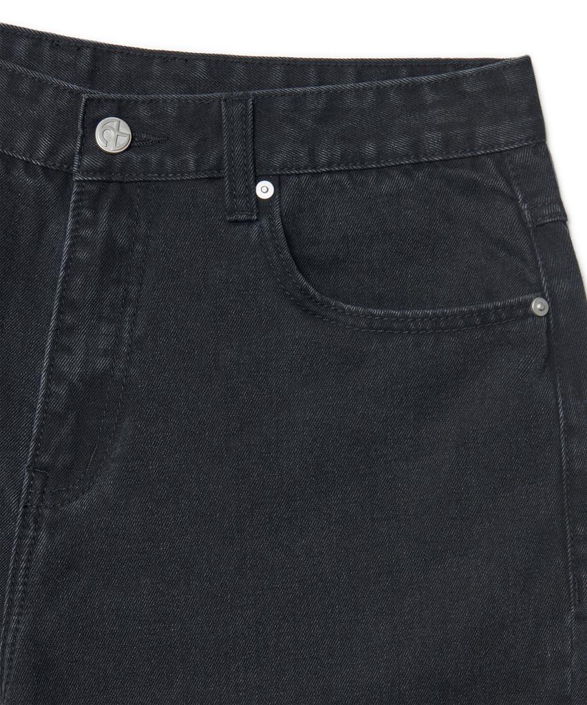 Nomaenyueol Straight Wide Denim Pants - Black