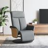 Relaxation Armchair with Footrest Light Grey Fabric