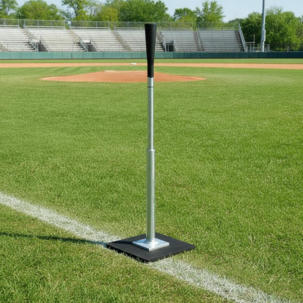 Batting Tee with Rubber Top Easy to Set up Baseball for Gym