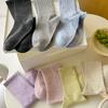 Chaussettes hautes en coton respirant pour femme, nouvelles collections printemps et automne, style universitaire