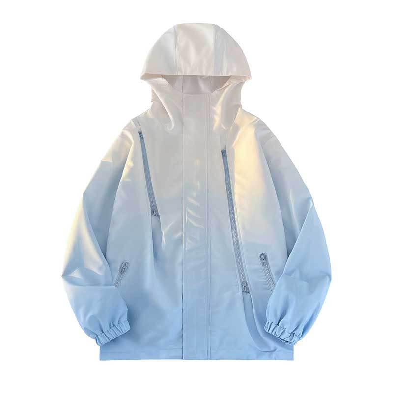 Hong Kong Style Gradient Windproof Water-Repellent Windbreaker Men's Casual Jacket for Spring and Autumn