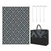 152x244CM Outdoor Rug for Patio Waterproof Anti-slip Plastic Straw Garden Mat Carpet UV Resistant Rugs for Camping Beach Picnic