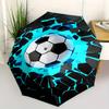 Futuristic Soccer Ball Design Automatic Folding Umbrella Compact Lightweight For Outdoor Adventurest77