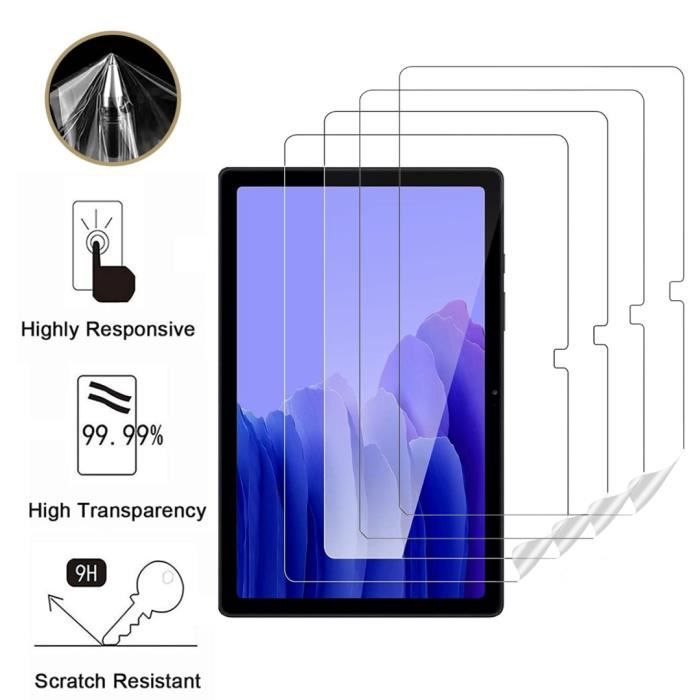 Protection écran - Phonillico - Samsung Galaxy TAB A7 10.4 - Pack de 4 - Résistant aux rayures - Plastique