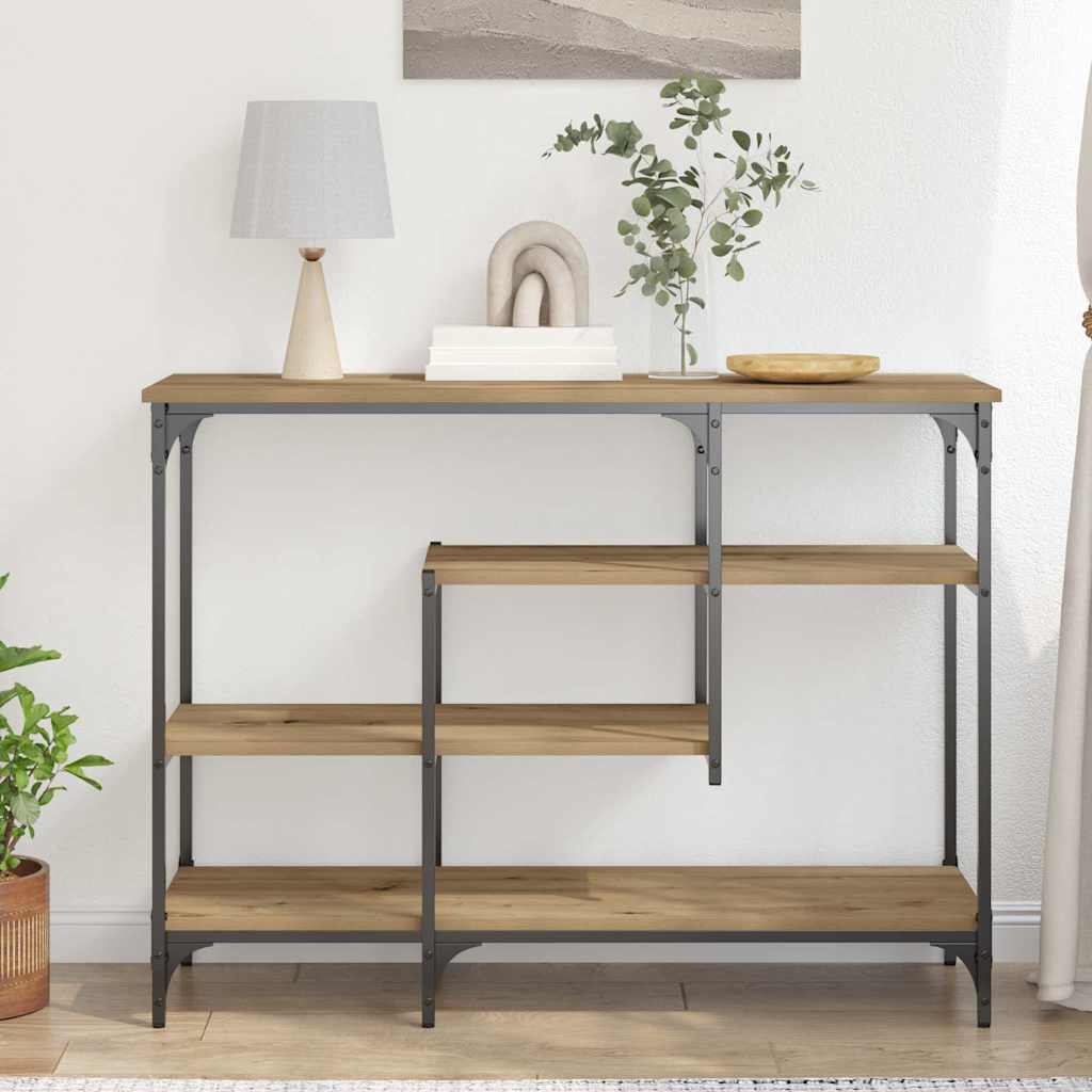 Console Table with Shelf Artisan Oak 100 X 35 X 75 Cm