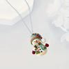 Snowman Earrings Necklace Cute Christmas Earrings Acrylic Dangle Drop Earrings for Women Frosty Dangle Charms