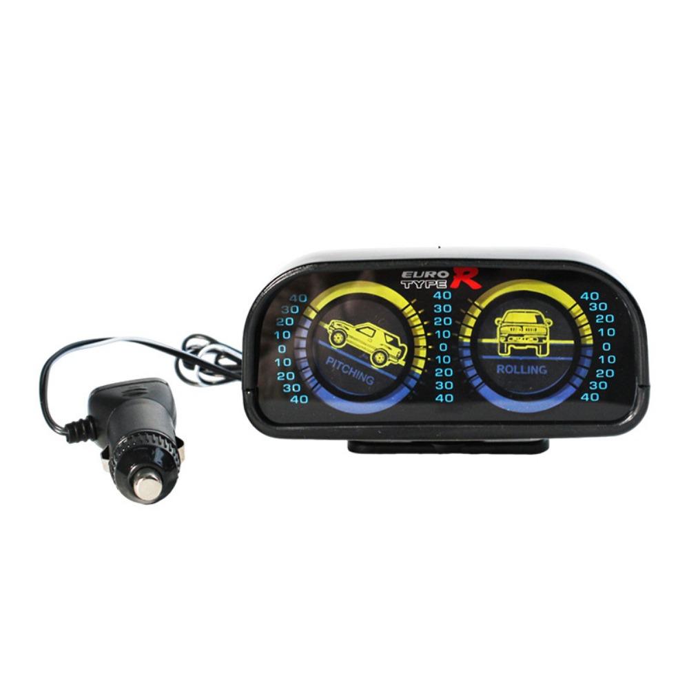 Digital Display Car Slope Meter 12V Car Compass LED Inclinometer Car Level Tilt Gauge Vehicle