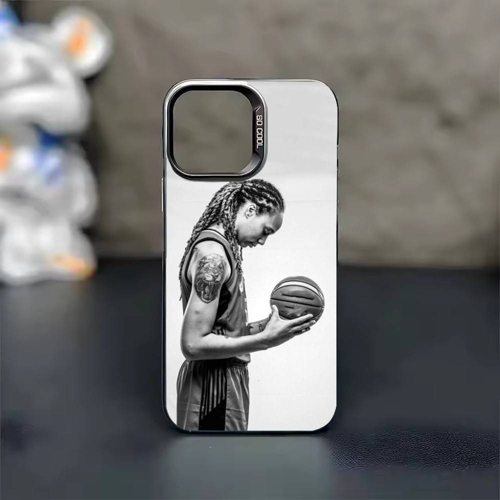 B-Brittney Griner 42 Phone Case For iPhone 17 16 15 14 13 12 11 Pro Max Plus Silver Candy Matte Cover
