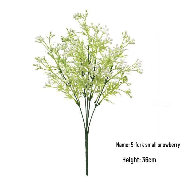 Artificial Green Plant Bundle: Decorative Plastic Grass, Water Grass, Plastic Flower, and Fern.