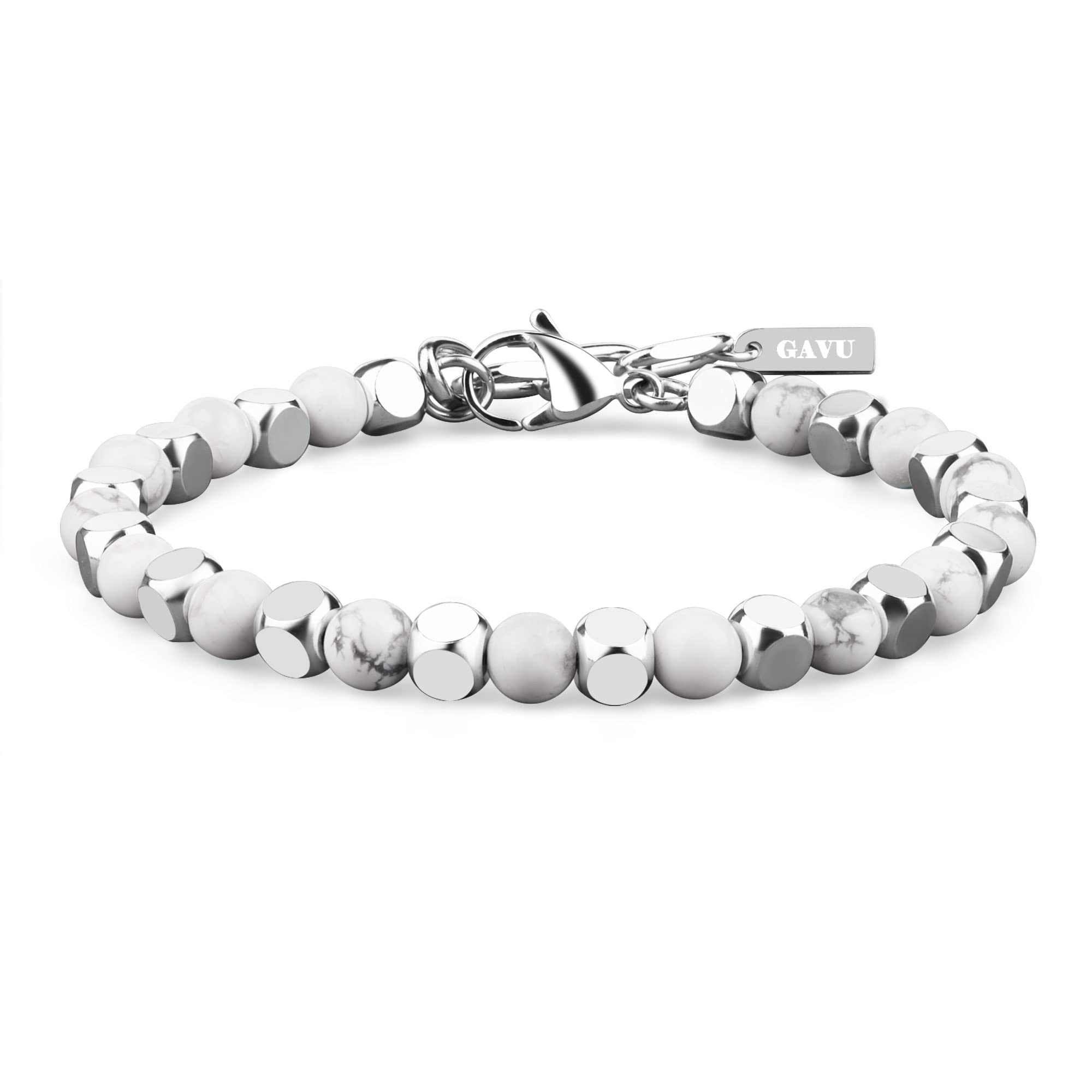 

Браслет GAVU Howlite из нержавеющей стали Power Stone [GAVU] для мужчин
