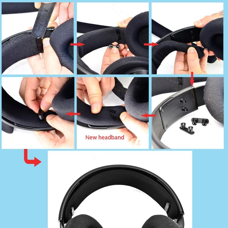 Replacement Headset Headband Cover for SHP9500 Over Ear Headset for Head Beam Foam Pads Repairing Parts