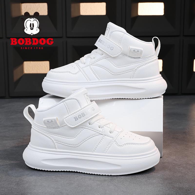 Scarpe da Skate High-Top in Pelle Babu Dou per Bambini - Collezione Autunno/Inverno 2025 per Ragazzi e Ragazze