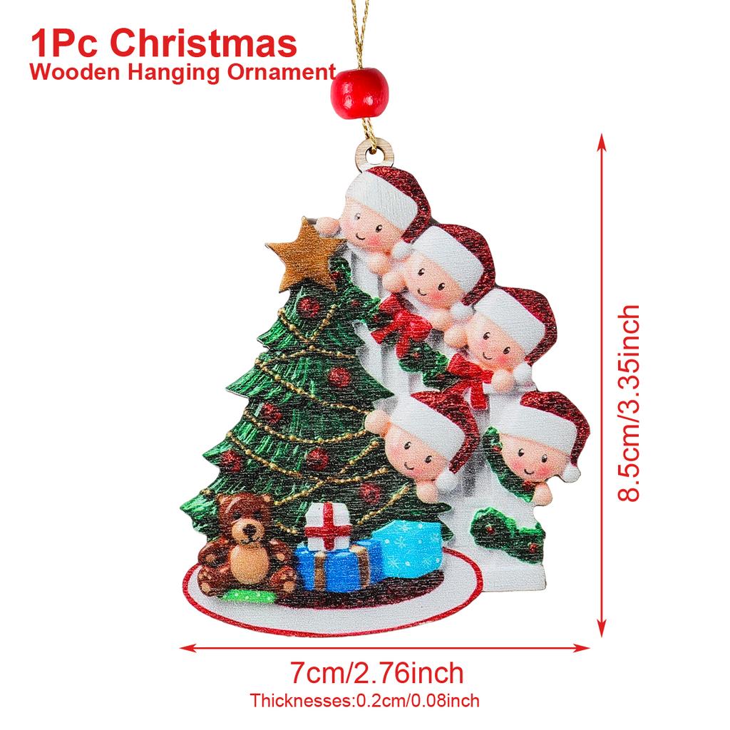 Christmas Family Pendant Navidad Natal Noel Tree Hanging Ornament Merry Christmas Decorations For Home 2025 Happy New Year 2025