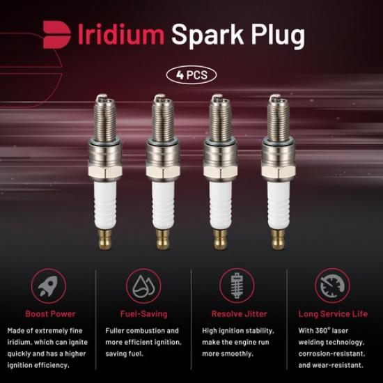 Set Of 4 Ceramic Iridium Spark Plugs For Yamaha 00-02 YZ426F 2010 YFZ450X 1275