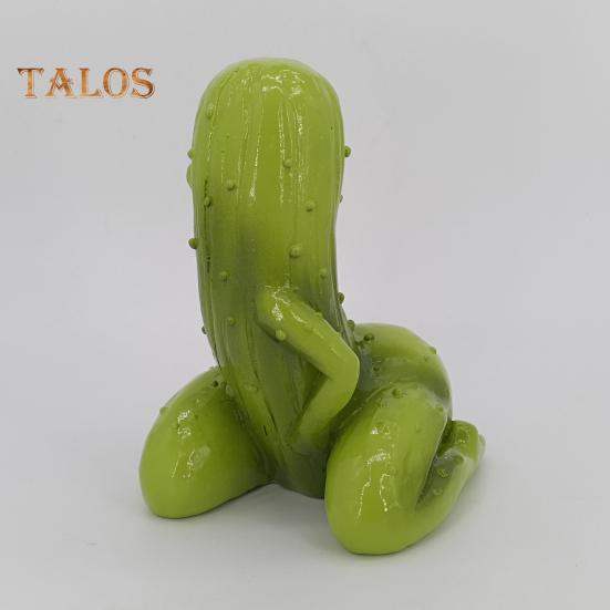 Sexy Pickle Ornament Handmade Resin Saucy Pickle Figurine Tabletop Cheeky Pickle Figure Prank Gift for Pickle Lovers