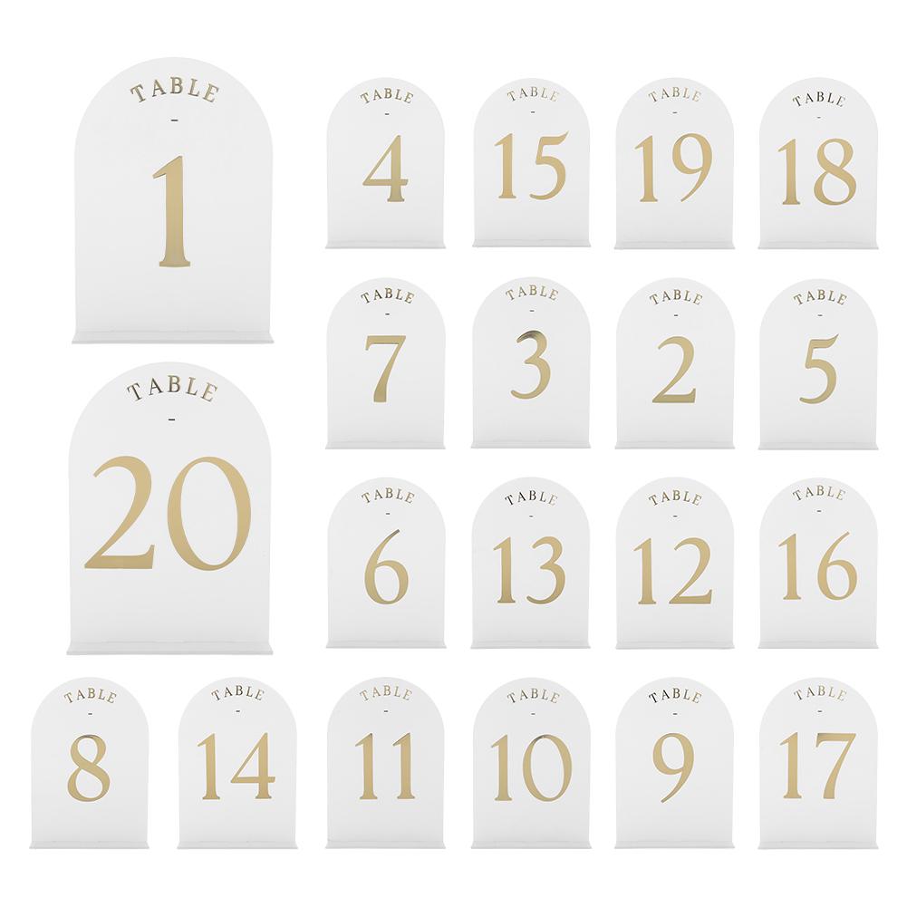 

Frosted Arch Wedding Table Numbers with Holder Clear Arch Acrylic Table Numbers for Reception Birthdays Anniversary & More
