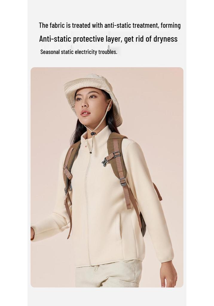 2026 Autumn/Winter Ollie Fleece Jacket: Stand Collar Sports Hoodie with Temperature-Locking Cardigan for Cold Protection.