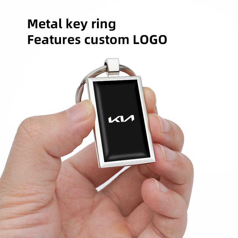 Car Badge Keychain Pendant Metal Keyring Valve For KIA K5 K9 Sorento Ceed Sportage Carnival Stinger Niro Cadenza Soul Cerato EV6 sdvc80