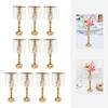 10pcs Crystal Flower Vase Stand Wedding Centerpieces For Table Gold Flower Stand 10pc Crystal Flower Stand Wedding Centerpieces