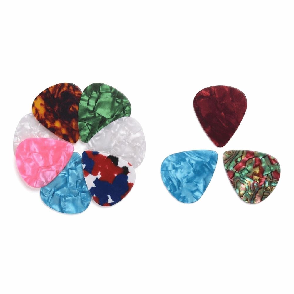 120pcs Different Thickness Guitar Picks Colorful Guitar Accessories Celluloid Guitar Picks  Guitar