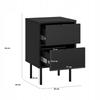 Small 2-seater Nightstand with Black Metal Legs