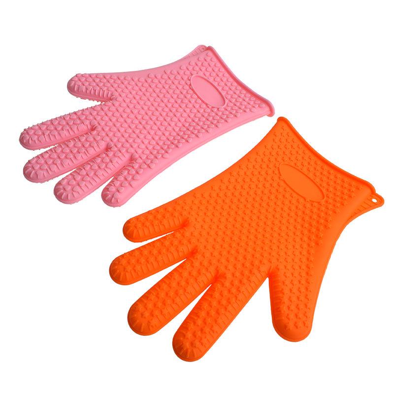 Stern Herz Silikon Ofenhandschuhe, Hitzebeständig, Wasserdicht, Rutschfest.