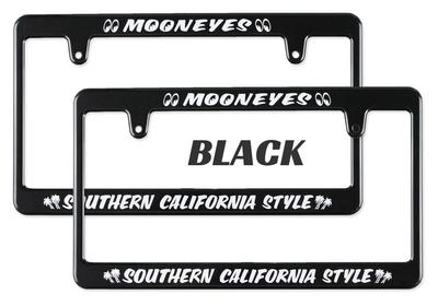 MOONEYES License Plate New Standard Southern California Set of 2 Frame, Type, Black, Style,