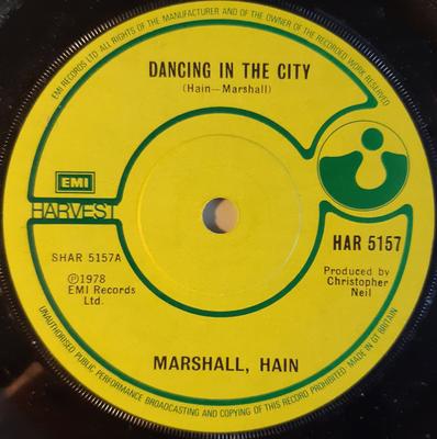 7-Zoll Schallplatte MARSHALL HAIN - Dancing In The City HAR5157 Harvest 1978 UK Dance & Electronica Gebraucht