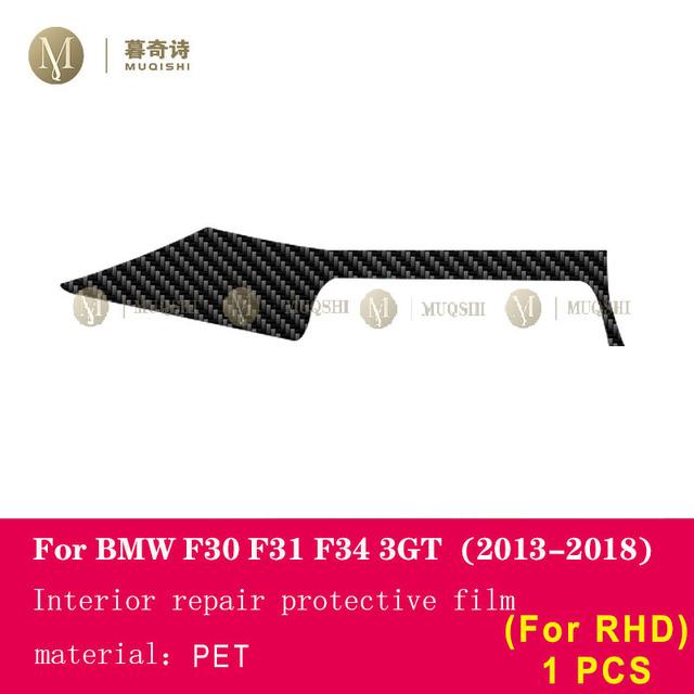 For BMW F30 F31 F34 GT 2013-2018 Car Interior Carbon Fibre Film 5D PET Center Console Anti Scratch Resist Film Accessories Refit