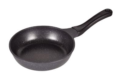 Pearl Metal Lightweight Frying Gas Stove Strong Pan, 20cm, Only, Marble, Black, HB-1223