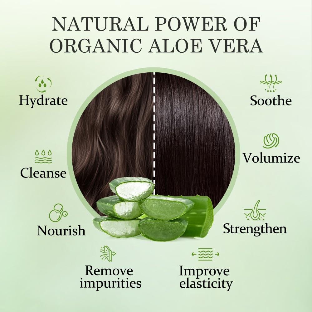 YogiRemedy Aloe Vera Shampoo & Conditioner 100ml – Hair & Scalp Care Formula for Daily Use, Suitable for All Hair Types