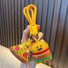 Leather Cartoon Burger & Pizza Keychain - 3D Cute Car Bag Pendant Gift Ornament