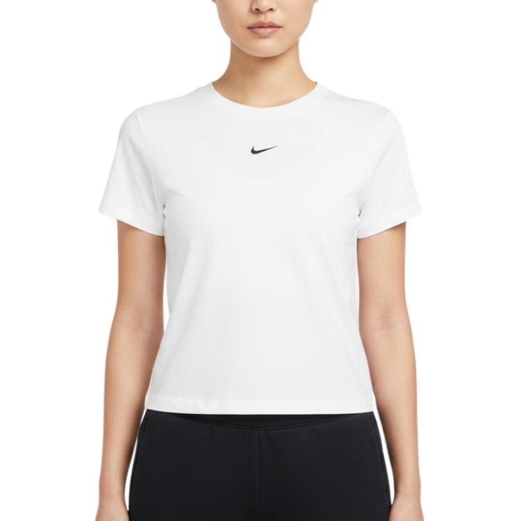 Nike As W Nsw Nk Chll Knt Crp Crew Neck Short Sleeve T-Shirt Women Tops HF9539-134 XS