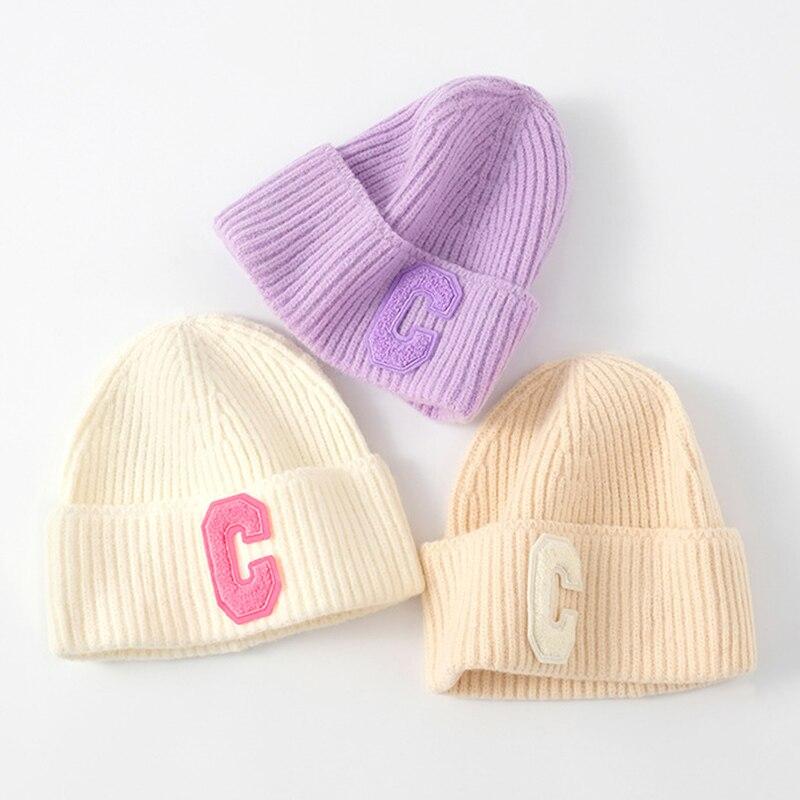 Damelue for hverdagsbruk Vintermyk Varm Vinterlue Heklet Skilue Sovehetter Skull Cap Kabelstrikket Beanie-lue