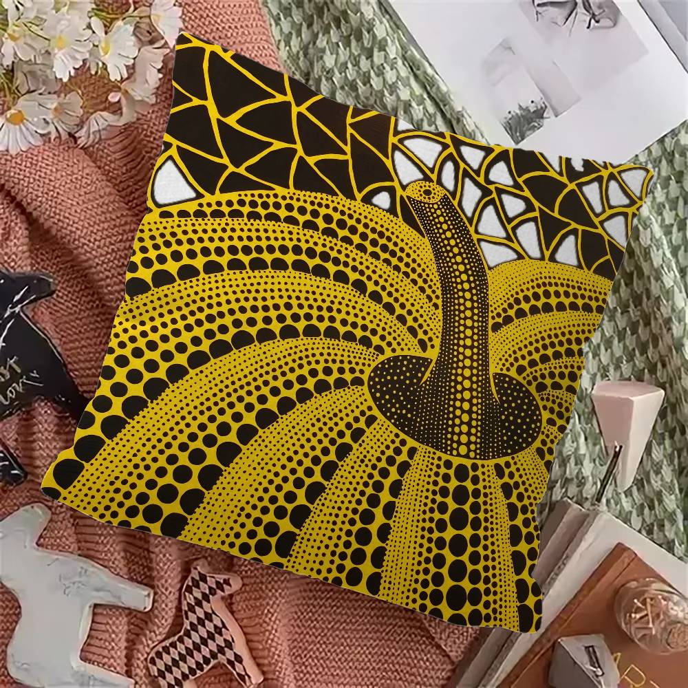 Yayoi Kusama Abstract Art Pumpkin Cushion Cover Decorative Pillow Sofa Home Decor case pillow cases