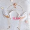 Lolita Corona Aureola Solare Fascia per Capelli Catena di Perline con Nappe Ali d'Angelo Fascia con Spine di Rosa Gotico Vintage Diadema Mary Barocco Copricapo