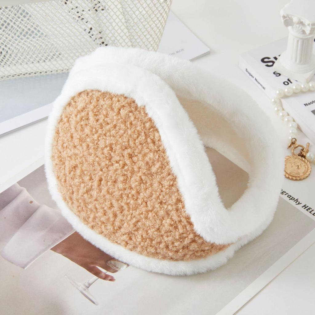 Women's Cute Winter Ear Muffs - Large, Thick, Velvet, Windproof Ear Covers for Cycling Warmth