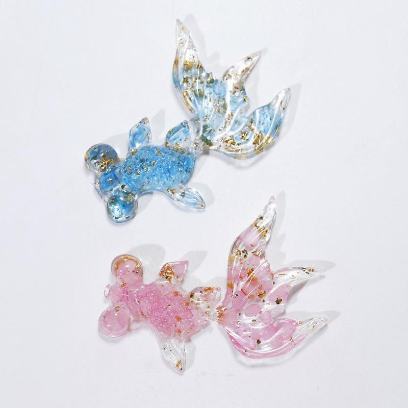 Creative Artificial Fish Turtle Dolphin Jewelry Beautiful Koi Fish Turtle Dolphin Natural Crystal Fish Table Car Home Decoration Gift for Friends