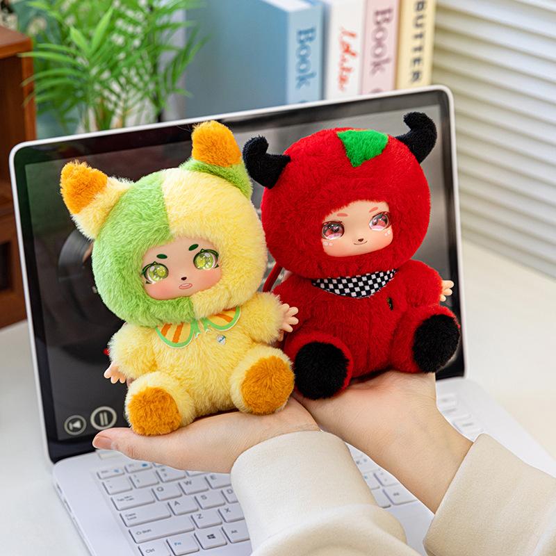 Vinyl Face Witch Doll Plush Toy Girl Birthday Gift Qixi Festival Event Gift Desk Companion