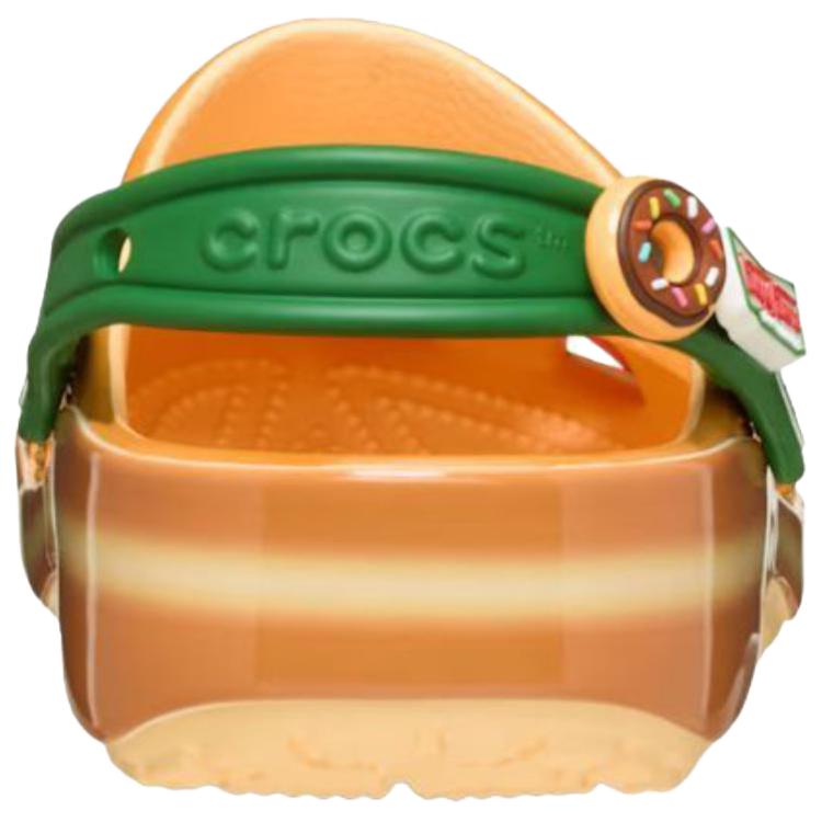 Crocs Krispy Kreme X Classic Clog Glazed Doughnut Unisex Sneakers Tan Green 211443-78Z