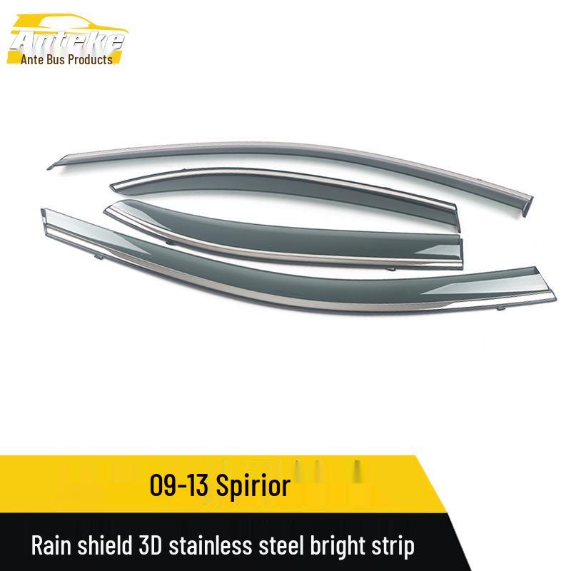 09-13 Spirior 3D Stainless Steel Rain Guards Trim Decoration