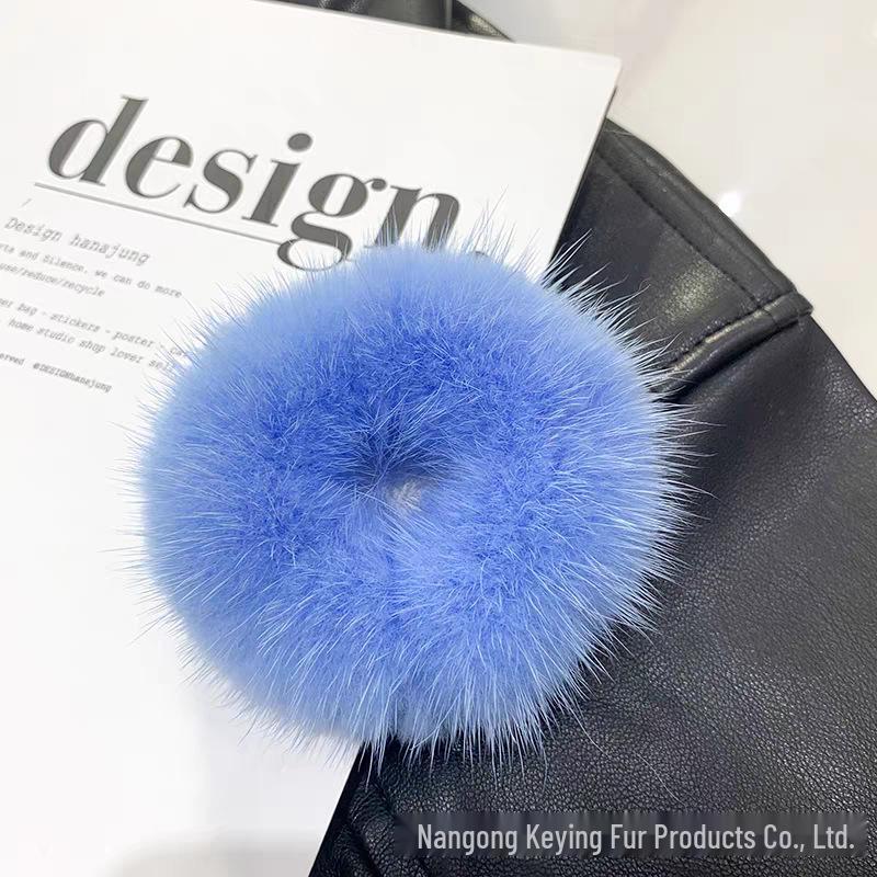 Korean Mink Fur Hair Tie: Cute & Plush High-End Hair Accessory for Women