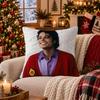 Singer Michael Jackson Cushion Cover Cushion Cover Soft Plush Cushion Covers Fluffy Throw Pillow Cases For Sofa Bedroom