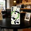 panda Phone Case Black Silicone Soft For Samsung S25,S24,S21,S22,S23,S30,Ultra,S20,Plus,Fe,Lite